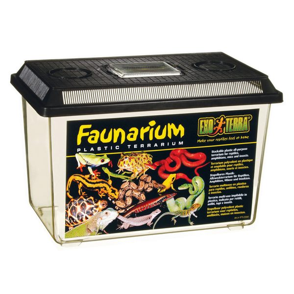 Afbeelding Exo Terra Terrarium Faunarium L Zwart - Terraria - 37x22x25 cm door Petsplace.nl