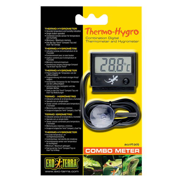 Afbeelding Exo Terra Combometer Thermo-Hygro - Hygrometer - per stuk Digital door Petsplace.nl