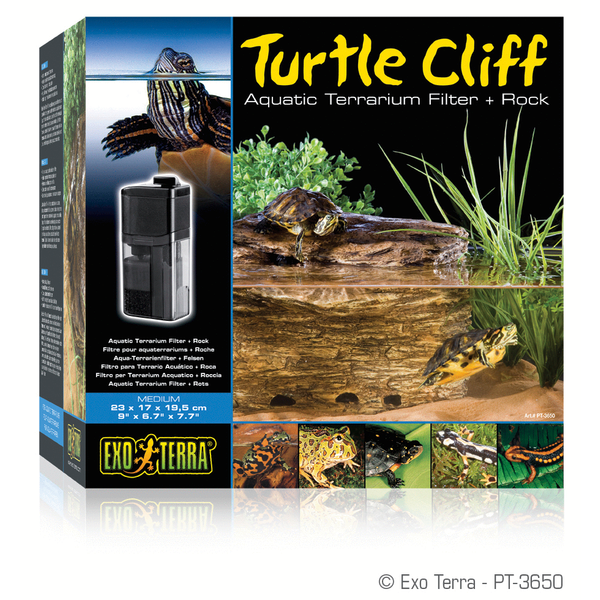 Afbeelding Exo Terra Filterrots Turtle Cliff M Met F250 - Filters - 23x17x19.5 cm door Petsplace.nl