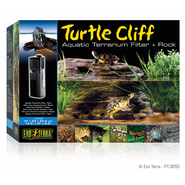 Afbeelding Exo Terra Filterrots Turtle Cliff L Met F350 - Filters - 37x23x23.5 cm door Petsplace.nl