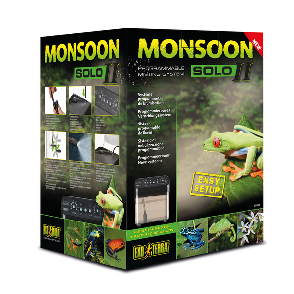 Afbeelding Exo Terra Monsoon Solo Ii - Beregeningspompen - 17x17x24 cm 1.5 l Zwart door Petsplace.nl