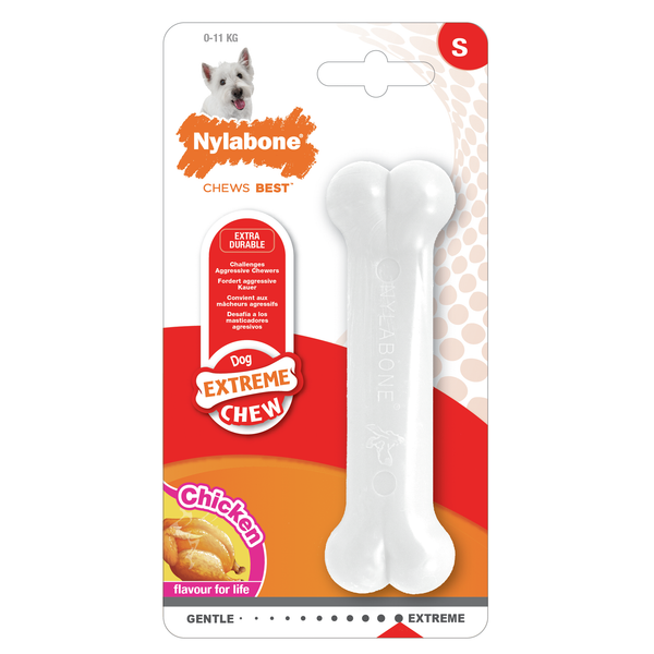 Afbeelding Nylabone Durachew Bone Regular S - Hondenspeelgoed - Wit door Petsplace.nl