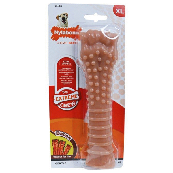 Nylabone Durable Bone Bacon Souper Xlarge - Hondenspeelgoed - Bacon Vanaf 23kg