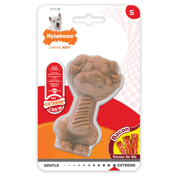Afbeelding Nylabone Extreme Chew Pig Bacon - Hondenspeelgoed - Small Voor Honden Tot 11kg door Petsplace.nl