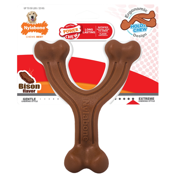 Afbeelding Nylabone Extreme Chew Wishbone Bizon Bizon - Hondenspeelgoed - L door Petsplace.nl
