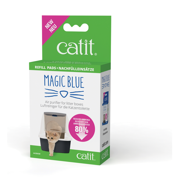 Afbeelding Catit Magic Blue Refill Pads - Kattenbakaccessoires - Wit Blauw 6 stuks door Petsplace.nl