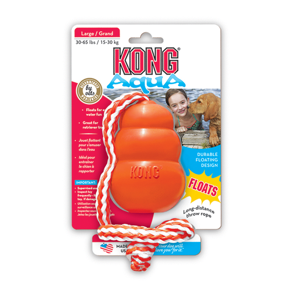 Afbeelding Kong - Aqua met touw door Petsplace.nl