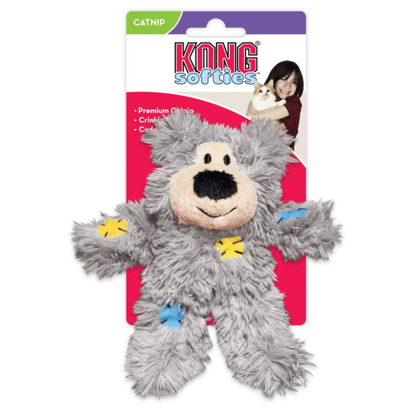 Afbeelding Kong Softies Patchwork Bear - Kattenspeelgoed - door Petsplace.nl