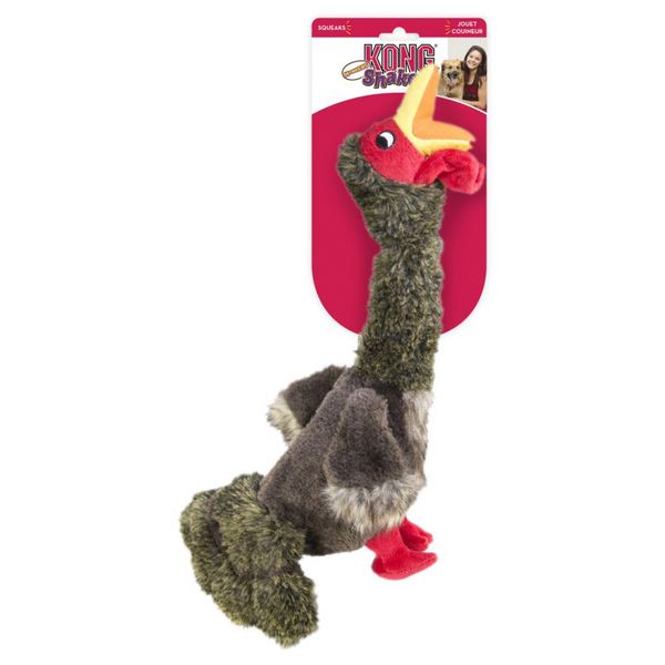 Afbeelding Kong Shakers Honkers Turkey - Hondenspeelgoed - Bruin Rood Geel Large door Petsplace.nl