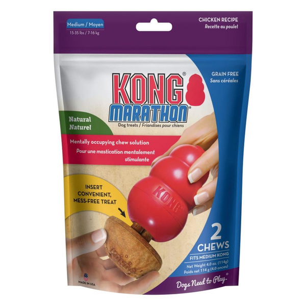 Afbeelding KONG Marathon Chicken - 2 pack - M door Petsplace.nl