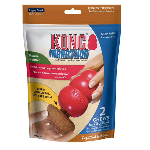 Kong Marathon Hondensnack Pindakaas - Hondensnacks - L