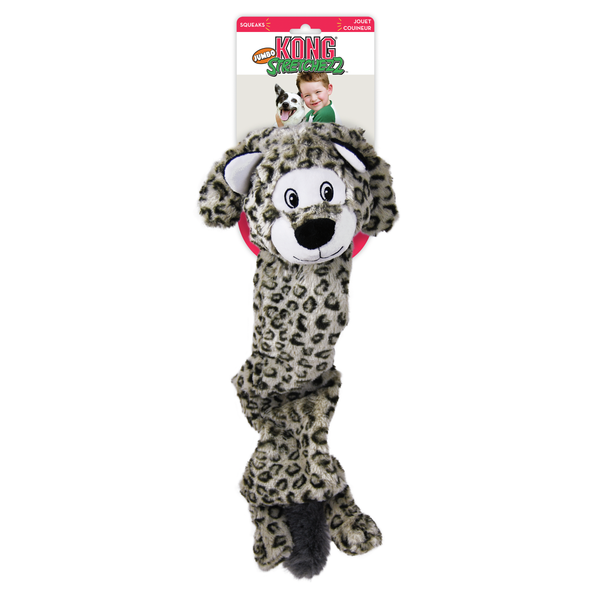 Afbeelding Kong Stretchezz Jumbo Luipaard - Hondenspeelgoed - 10x32x58 cm Xl door Petsplace.nl