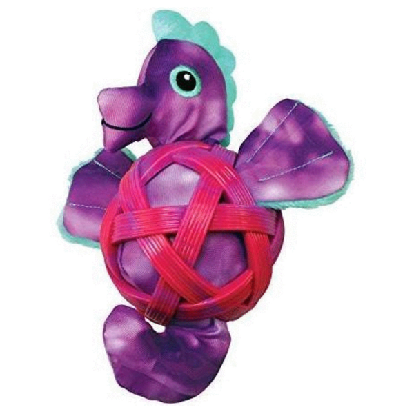 Afbeelding Kong Sea Shells Seahorse - Hondenspeelgoed - Paars Small/Medium door Petsplace.nl