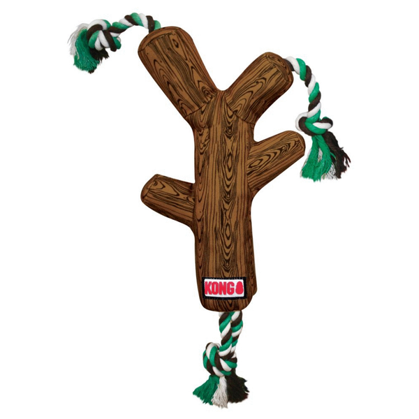 Afbeelding Kong Fetchstix Bruin&Groen&Wit - Hondenspeelgoed - Medium door Petsplace.nl