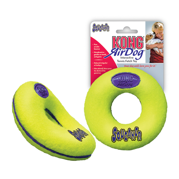 Kong Air Squeaker Bone Geel - Hondenspeelgoed - Large