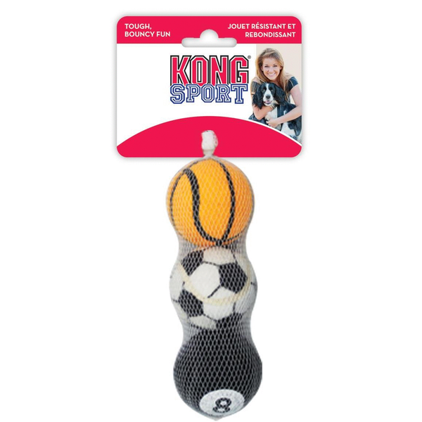 Afbeelding Kong Speeltje Sport Ballen A 3 Assorti - Hondenspeelgoed - Medium door Petsplace.nl