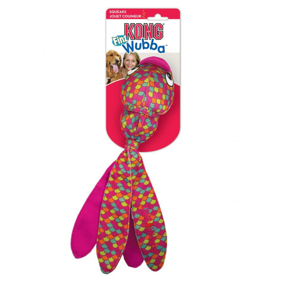 Afbeelding KONG Wubba Finz - Roze - Small door Petsplace.nl