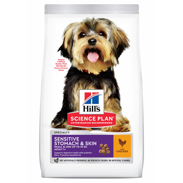 Afbeelding Hill's Canine Adult Sensitive Stomach & Skin Small & Mini - Hondenvoer - Kip 3 kg door Petsplace.nl