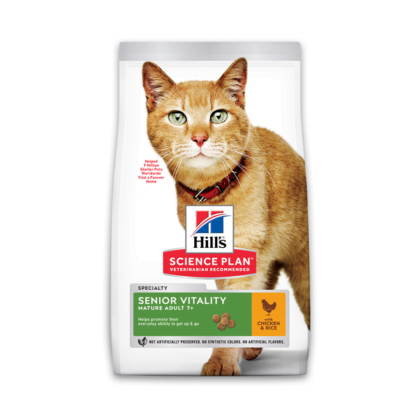 Afbeelding Hill's Adult 7+ Youthful Vitality kattenvoer 1.5 kg door Petsplace.nl