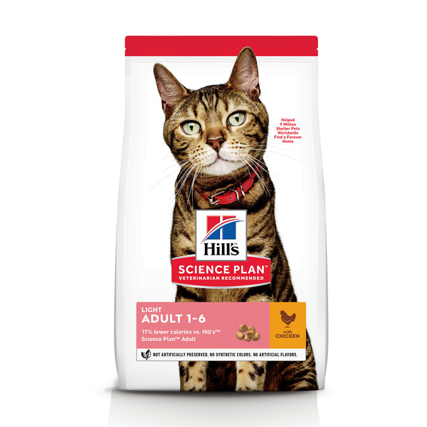 Afbeelding Hill's Feline Adult Light - Kattenvoer - Kip 7 kg door Petsplace.nl