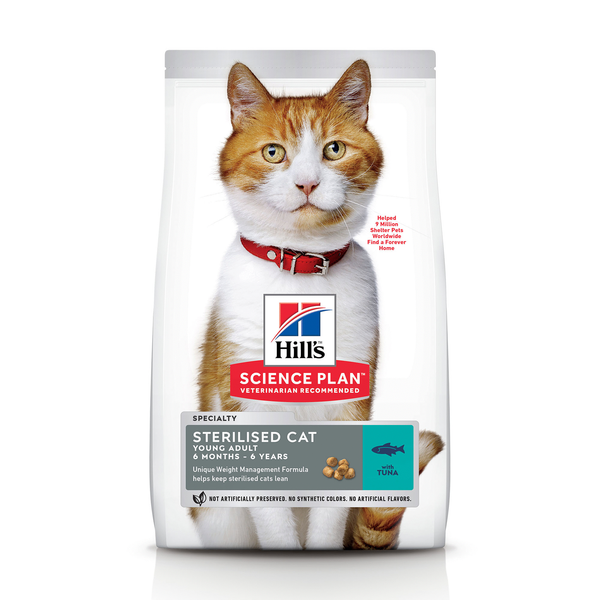 Afbeelding Hill's Feline Sterilised Cat Young Adult Tonijn - Kattenvoer - 7 kg door Petsplace.nl