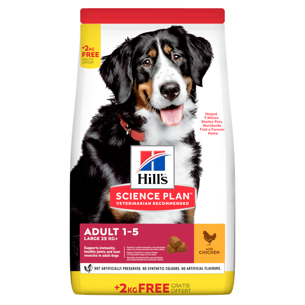 Hill's Canine Adult Large Breed Kip - Hondenvoer - 12+2 kg