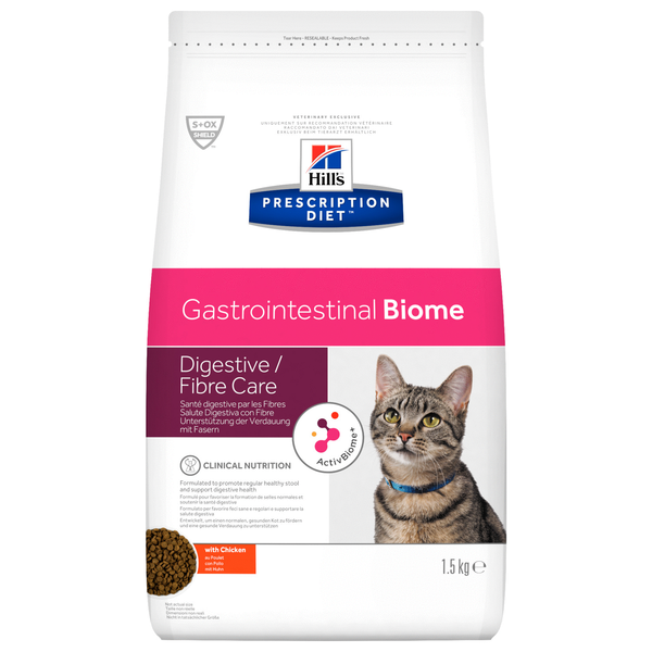 Afbeelding Hill's Gastrointestinal Biome met Kip Kattenvoer 1.5 kg door Petsplace.nl