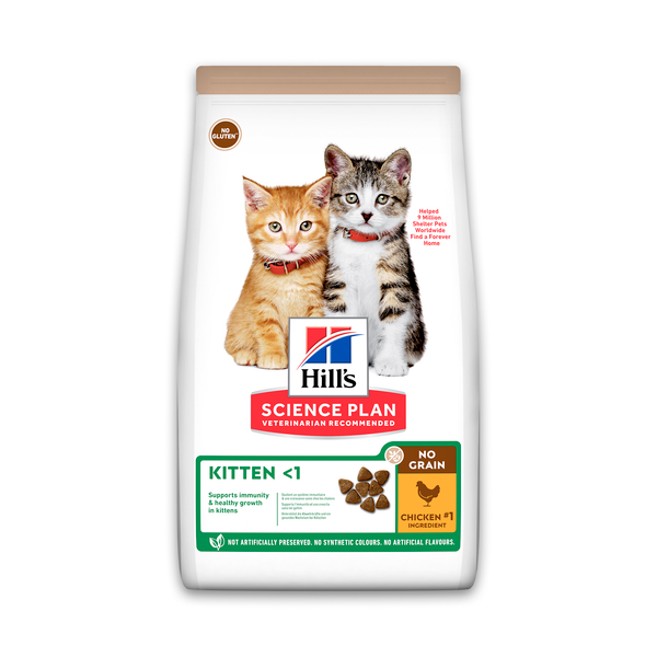 Afbeelding Hill's Kitten No Grain Kip - Kattenvoer - 300 g door Petsplace.nl