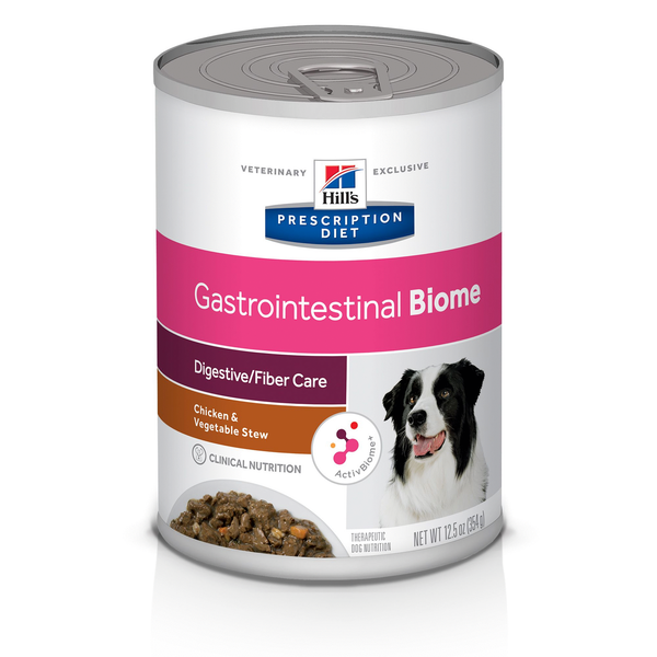 Afbeelding Hill's Prescription Diet Gastrointestinal Biome Digestive+ Fibre Care Stoofpotje Blik - Hondenvoer - Kip 354 g door Petsplace.nl