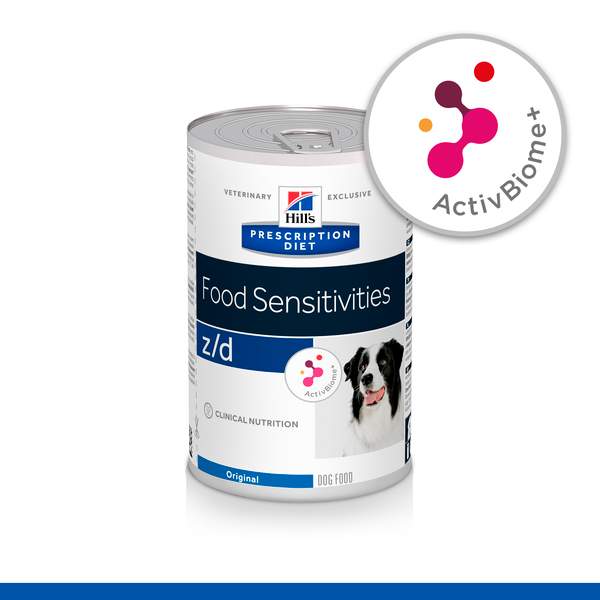 Afbeelding Hill's Prescription Z/D Food Sensitivities 370 gr blik hondenvoer 1 tray (12 x 370 gr) door Petsplace.nl