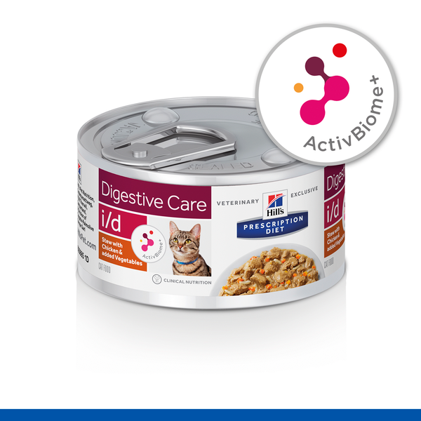 Afbeelding Hill's Prescription Diet I/D Digestive Care Stoofpotje Blik - Kattenvoer - Kip Groente 82 g door Petsplace.nl