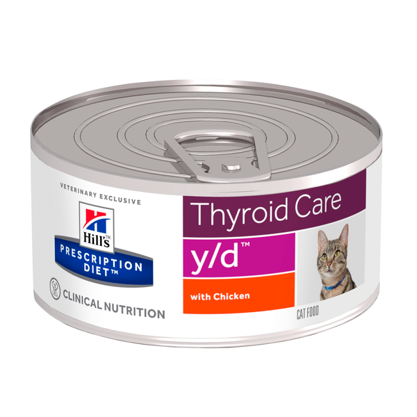 Afbeelding Hill's Prescription Diet Y/D Thyroid Care Blik - Kattenvoer - Kip 156 g door Petsplace.nl