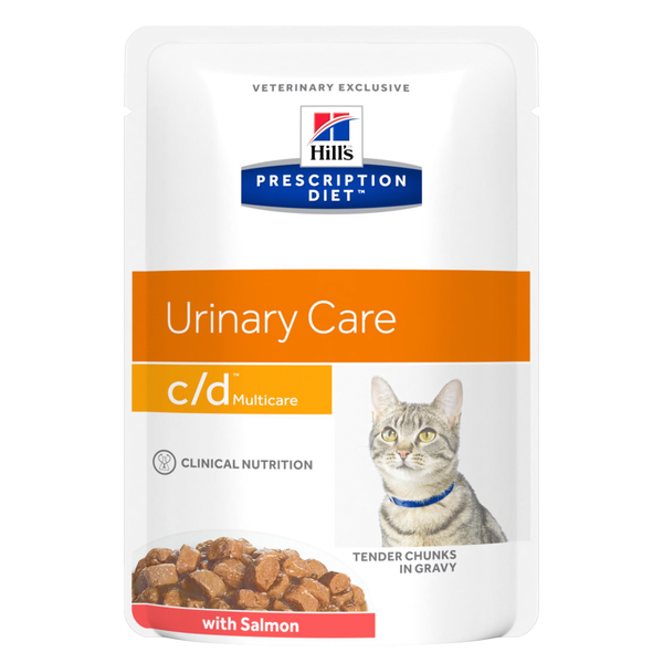 Hill's Prescr Diet Feline c-d Multicare Salmon 12 x 85 g pouches