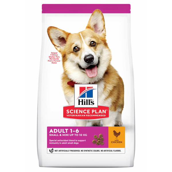 Afbeelding Hill's Adult Small & Miniature kip hondenvoer 1.5 kg door Petsplace.nl