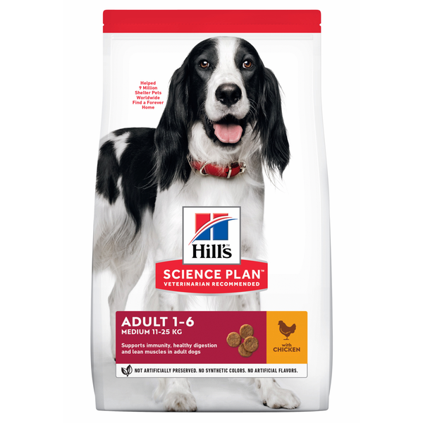 Afbeelding Hill's Adult Medium Kip hondenvoer 12 kg door Petsplace.nl