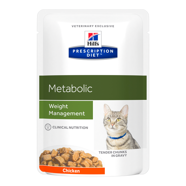 Afbeelding Hill's Prescription Diet Metabolic Pouch 85 gr kattenvoer 12 zakjes door Petsplace.nl
