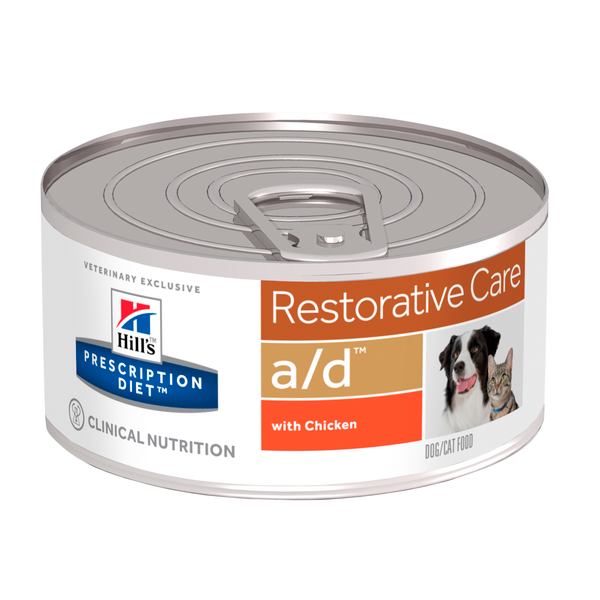 Hill's Prescription Diet A/D Restorative Care Voor Hond En Kat Blik - Kattenvoer - Kip 156 g