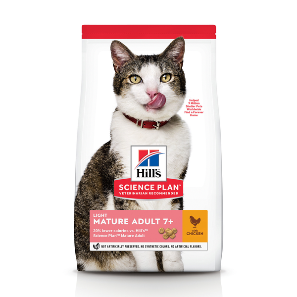 Hill's Feline Senior Adult Light - Kattenvoer - Kip 1.5 kg