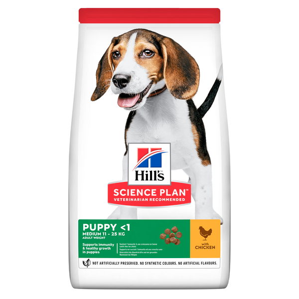 Afbeelding Hill's Puppy Medium Kip hondenvoer 12 kg door Petsplace.nl