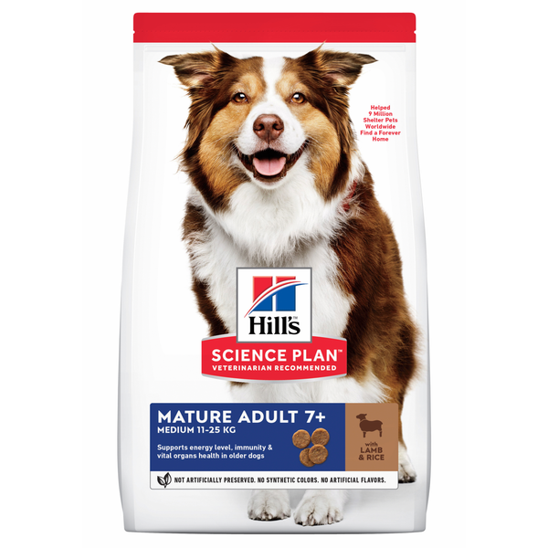 Afbeelding Hill's Mature/Adult 7+ Lam & Rijst hondenvoer 12 kg door Petsplace.nl