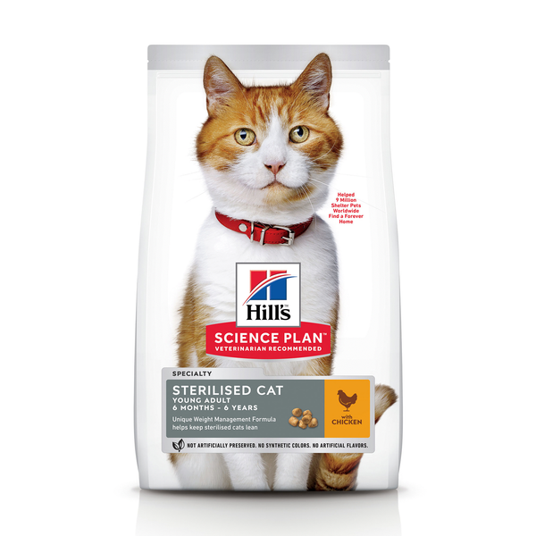 Hill's Science Plan - Feline Young Adult - Sterilised - Chicken - 300 g