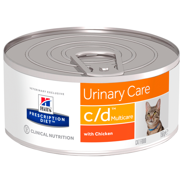 Afbeelding Hill's Prescription Diet C/D Multicare Urinary Care Blik - Kattenvoer - Kip 156 g door Petsplace.nl