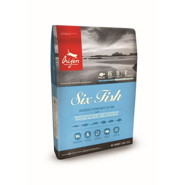 Afbeelding Orijen Six Fish Cat Whole Prey Proefverpakking - 340 g door Petsplace.nl