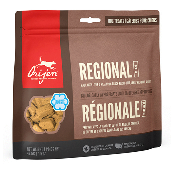 Afbeelding Orijen Freeze Dried Treats Regional Red - Hondensnacks - Rund Zwijn 42.5 g door Petsplace.nl