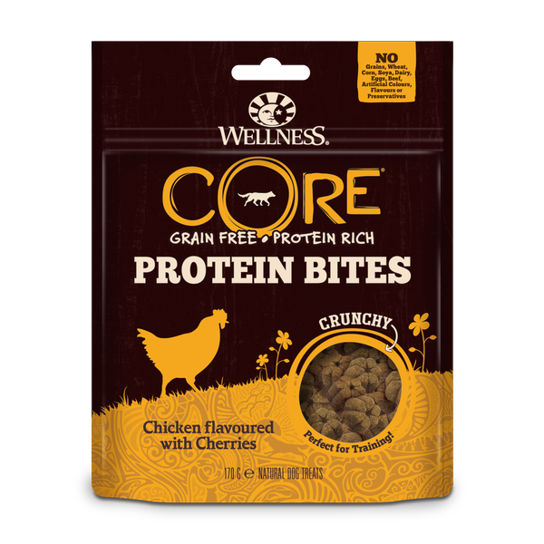 Afbeelding Wellness Core Protein Bites 170 g - Hondensnacks - Kip&Kersen door Petsplace.nl