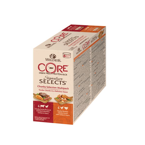 Wellness Core Signature Selects Chunky Multi-Pack - Kattenvoer - Mix 8x79 g