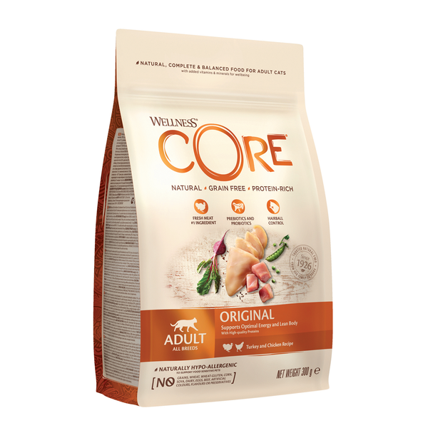 Afbeelding Wellness Core Grain Free Cat Original Kalkoen&Kip - Kattenvoer - 300 g door Petsplace.nl