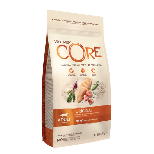 Afbeelding Wellness Core Grain Free Cat Original Kalkoen&Kip - Kattenvoer - 1.75 kg door Petsplace.nl