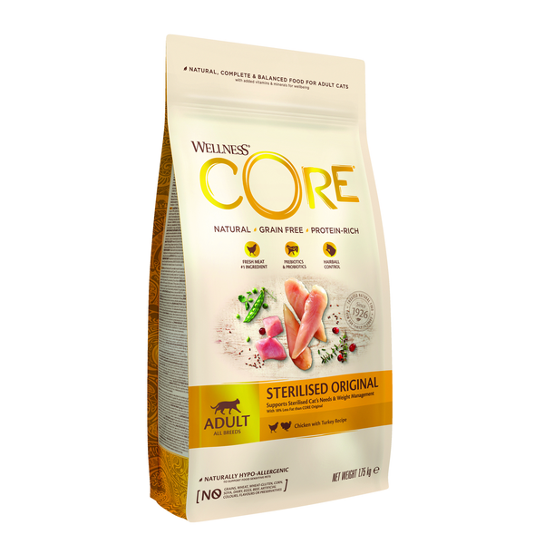 Afbeelding Wellness Core Grain Free Cat Sterilised Kip&Kalkoen - Kattenvoer - 1.75 kg door Petsplace.nl