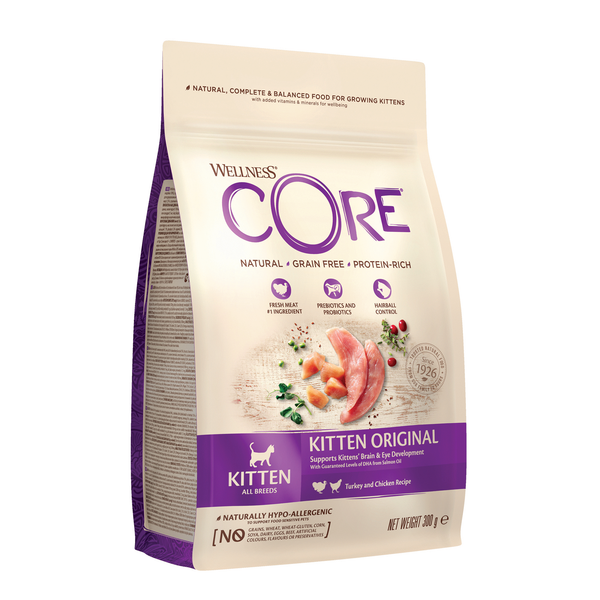 Wellness Core Grain Free Kitten Kalkoen&Zalm - Kattenvoer - 300 g